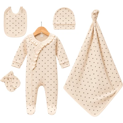 KALP DESEN FIRFIRLI BATTANİYELİ TULUM SET 3 Ay Kız