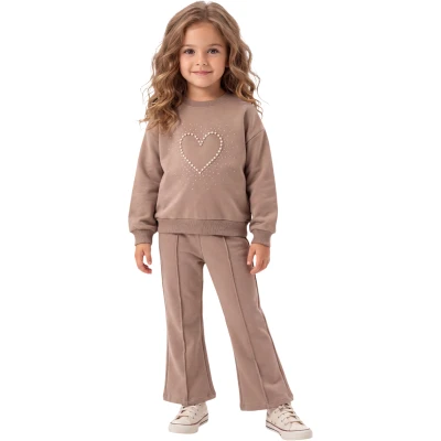 KALP TAŞ BASKILI 2 İP KIZ TAKIM 2Y,3Y,4Y,5Y Kız