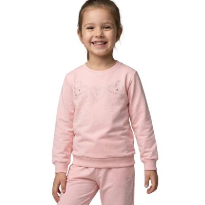 KALP VE İNCİLİ TAŞ BASKILI KIZ ÇOCUK İKİLİ TAKIM 2Y,3Y,4Y,5Y,6Y,7Y,8Y Kız