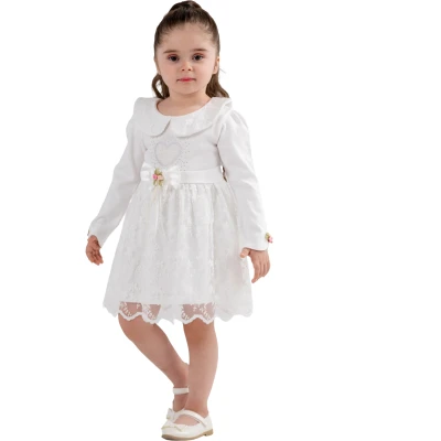 KALPLİ İNCİLİ ELBİSE 2Y,3Y,4Y Kız