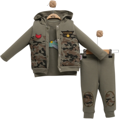 KAMUFLAJ DESEN ERKEK ŞİŞME YELEK TAKIM  6 Ay,9 Ay,12 Ay Erkek