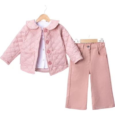 KAPİTONE CEKETLİ ÜÇLÜ TAKIM 2Y,3Y,4Y,5Y Kız
