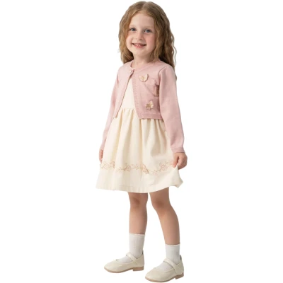 KELEBEK NAKIŞLI TRİKO TAKIM  2Y,3Y,4Y,5Y Kız