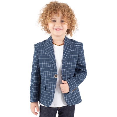 KETEN ÇİZGİLİ TEK CEKET  3Y,4Y,5Y,6Y,7Y Erkek