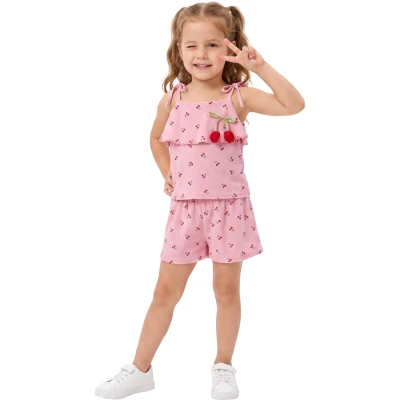 KİRAZ MÜSLİN TAKIM  5Y,4Y,3Y,2Y Kız