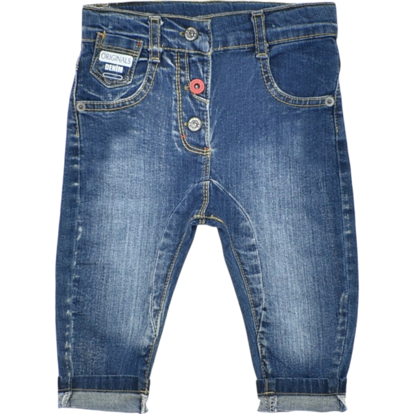 KIRMIZI DÜĞMELİ KOT PANTOLON 6 Ay,12 Ay,18 Ay,2Y Erkek