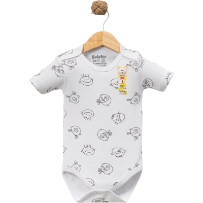 KISA KOL SEVİMLİ SURAT DESENLİ BADİ 3Y,4Y,5Y,6Y Uni