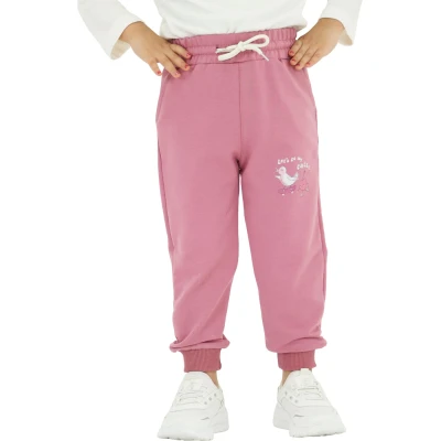 KIZ BEBE BASKILI YAN CEP KOMPAK 12 Ay,2Y,3Y,4Y Kız
