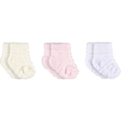 KIZ BEBE TERS HAVLU ÜÇLÜ SET  1 Ay,6 Ay Kız