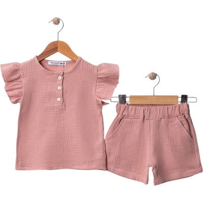 KIZ ÇOCUK MÜSLİN TAKIM 2Y,3Y,4Y,5Y Kız