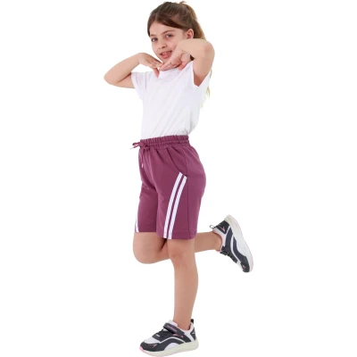 KIZ ÇOCUK ŞERİTLİ ŞORT 13Y,14Y,15Y,16Y Kız
