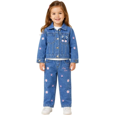 KIZ COTTON 3 LÜ TAKIM LOVE PATİ 12 Ay,2Y,3Y,4Y Kız