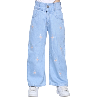 KIZ COTTON PALAZZO SERPME KUĞU BUZ MAVİ 6Y,7Y,8Y,9Y,10Y Kız