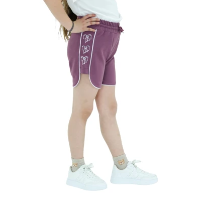 KIZ KIL BİYELİ FİYONK BASKILI ŞORT 3Y,4Y,5Y,6Y,7Y,8Y Kız
