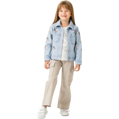 KIZ KOT CEKETLİ NAKIŞLI TAKIM 2Y,3Y,4Y,5Y Kız