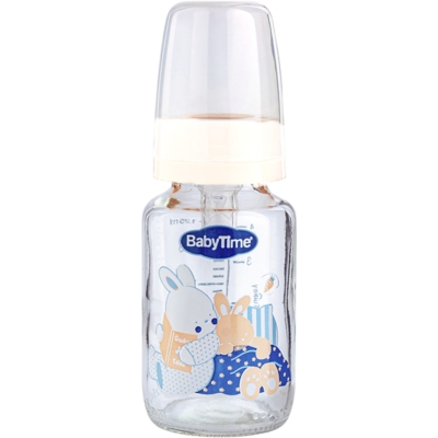 KLASİK CAM BİBERON (SİLİKON KİRAZ UÇLU) 125ML BEYAZ 1 Ay,2 Ay,6 Ay,3 Ay Uni