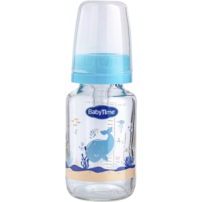 KLASİK CAM BİBERON (SİLİKON KİRAZ UÇLU) 125ML MABİ 1 Ay,2 Ay,3 Ay,6 Ay Erkek