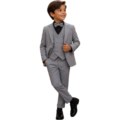 KLASİK DOUBLE LİKRALI ÇOCUK TAKIM ELBİSE 7Y,8Y,9Y,10Y Erkek