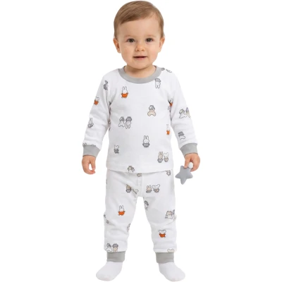 KREM TAVŞAN PİJAMA 6 Ay,12 Ay,18 Ay,2Y Uni