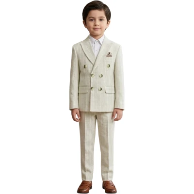 KRUVAZE KETEN ÇOCUK TAKIM ELBİSE 3Y,4Y,5Y,6Y Erkek