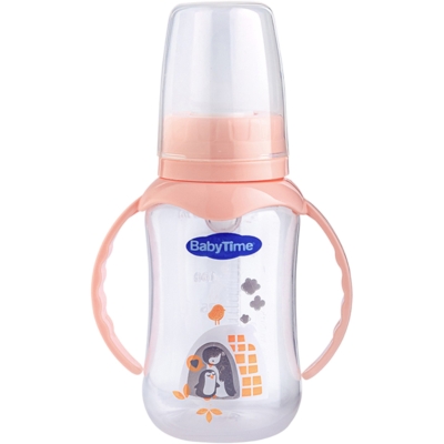 KULPLU PP BİBERON (SİLİKON KİRAZ UÇLU) 150ML PEMBE 1 Ay,2 Ay,3 Ay,6 Ay Kız