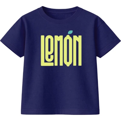 LEMON BASKILI KISA KOLLU TİŞÖRT  6Y,7Y,8Y,9Y Kız