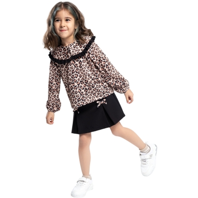 LEOPAR BLUZLU TAKIM 6Y,7Y,8Y,9Y Kız