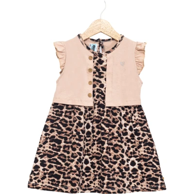 LEOPAR DESENLİ ELBİSE 2Y,3Y,4Y,5Y Kız