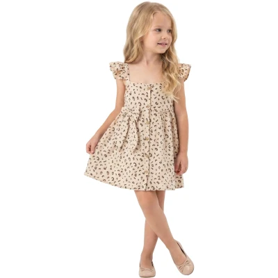 LEOPAR ELBİSE  3Y,4Y,5Y,2Y Kız