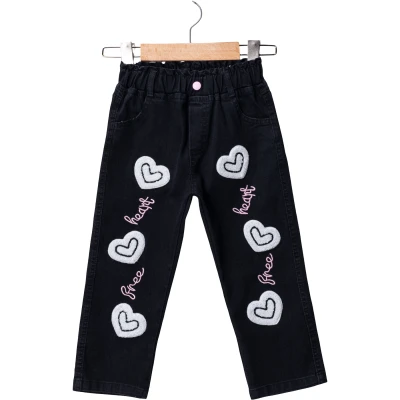 LİKRALI SİYAH KOT PANTOLON  2Y,3Y,4Y,5Y Kız
