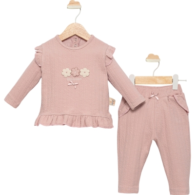 LİTTLE FLOVER NAKIŞLI 2'Lİ TAKIM 6 Ay,9 Ay,12 Ay,18 Ay Kız