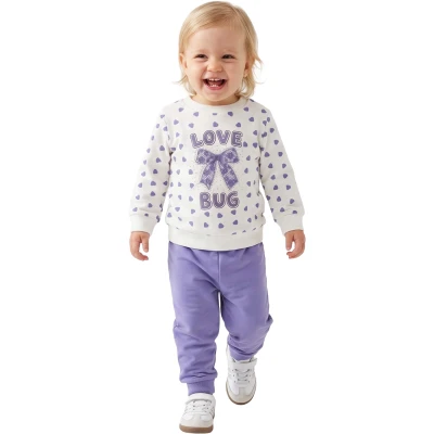 LOVE BUG KABARTMA KALP DESENLİ MEVSİMLİK KIZ BEBE TAKIMI 12 Ay,2Y,3Y,4Y Kız