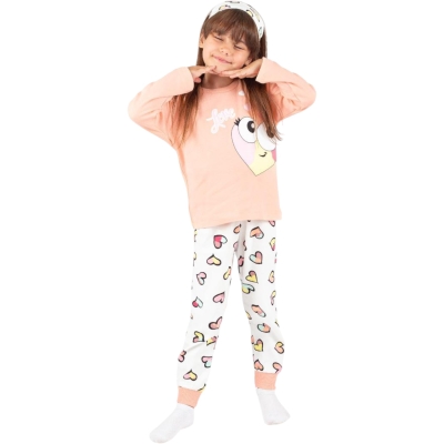 LOVE KALPLİ PİJAMA TAKIMI 3Y,4Y,5Y,6Y Kız