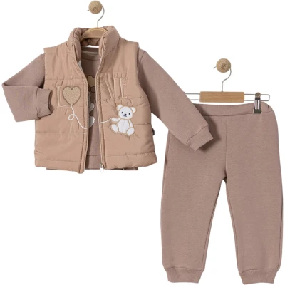LOVE NAKIŞLI AYICIKLI TAKIM 2Y,3Y,4Y,5Y Kız