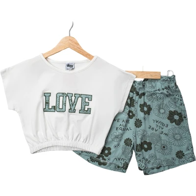 LOVE NAKIŞLI KIZ TAKIM 7Y,8Y,9Y,10Y Kız