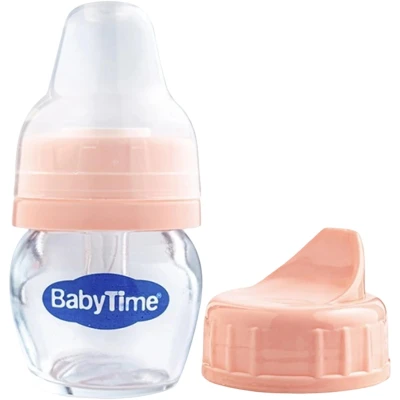 MİNİ CAM ALIŞTIRMA BARDAĞI (2 FONK.) 30ML 6 Ay Kız