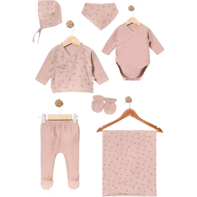 MÜSLİN 7Lİ ÇITIR DESEN 1 Ay,2 Ay,3 Ay Kız