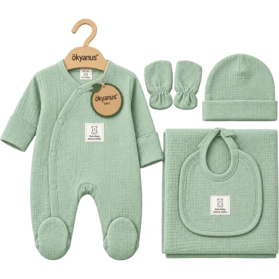 MÜSLİN ARMALI BATTANİYELİ TULUM SET 3 Ay Erkek