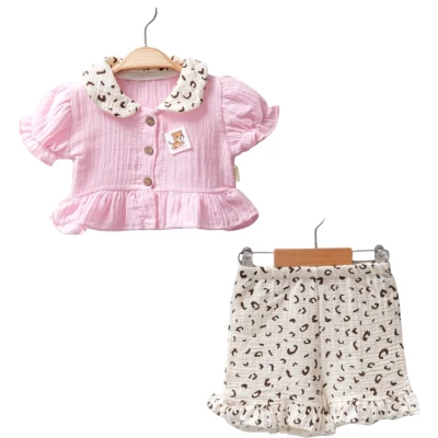 MÜSLİN LEOPAR 2Lİ TAKIM 12 Ay,18 Ay,2Y Kız
