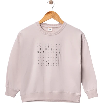 NATURAL TAŞLI SWEAT 9Y,10Y,11Y,12Y Kız