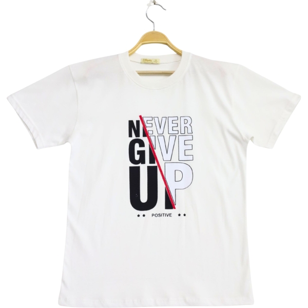 NEVER GİVE UP TSHİRT 13Y,14Y,15Y,16Y Erkek