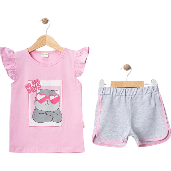 NO BAD DAYS KIZ ŞORTLU TAKIM 2Y,3Y,4Y,5Y Kız