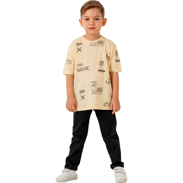 O YAKA DESENLİ TİŞÖRT  7Y,8Y,9Y,10Y Erkek