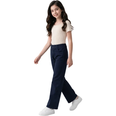 OKUL KIZ PALAZZO GABARDİN PANTOLON LACİ 11Y,12Y,13Y,14Y,15Y Kız