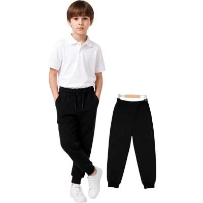 OKUL KOMPAK BELİ PAÇASI THORLU PANTOLON SİYAH 11Y,12Y,13Y,14Y,15Y Erkek