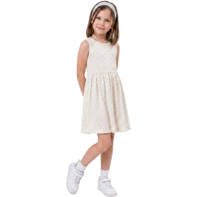 OLSUZ YAS ELBİSE DESENLİ  5Y,6Y,7Y,8Y,9Y Kız