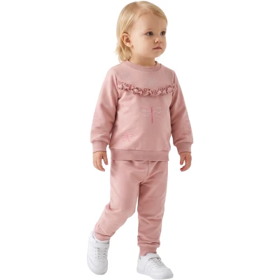 ÖN BÜZGÜLÜ TAŞLI MEVSİMLİK KIZ TAKIMI 12 Ay,2Y,3Y,4Y Kız