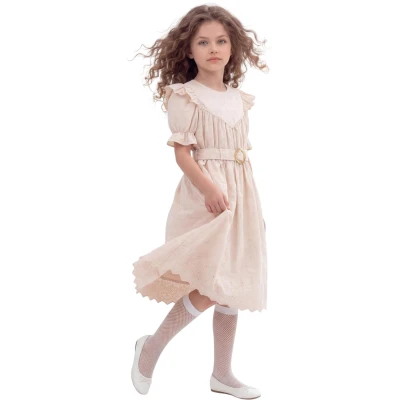 ÖNÜ FİSTOLU ELBİSE 9Y,10Y,11Y,12Y Kız