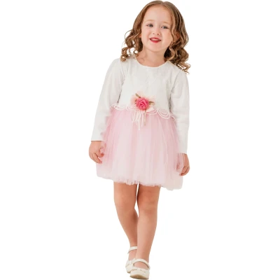 ÖNÜ SEDEF YILDIZ TÜLLÜ ELBİSE 2Y,3Y,4Y Kız