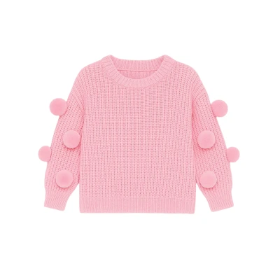 OVERSIZE PONPONLU SELANİK KAZAK  6 Ay,2Y Kız
